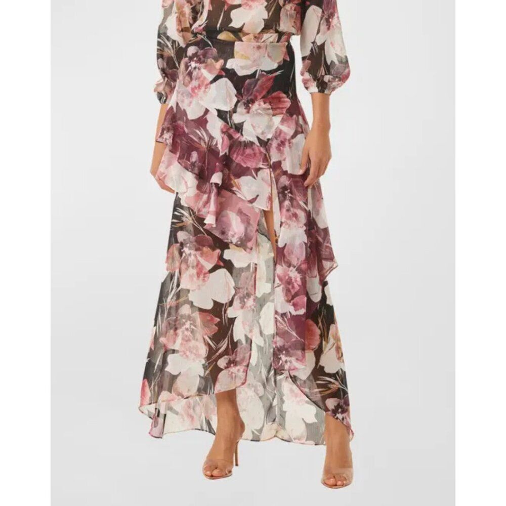 Misa Los Angeles Franca Floral Chiffon High-Low Maxi Skirt NWOT Size Small Boho